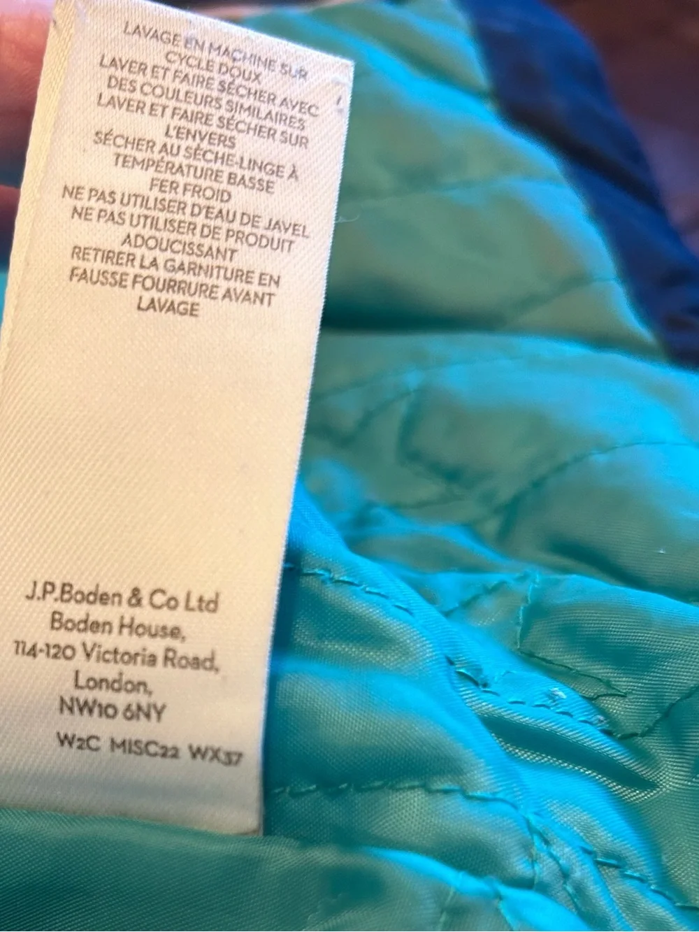 Boden Girls Puffer Coat Size Y 9-10 Navy Blue Hooded